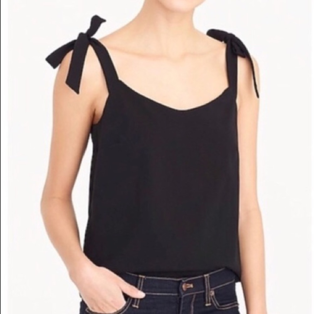 J. Crew Bow Tie Strap Top M